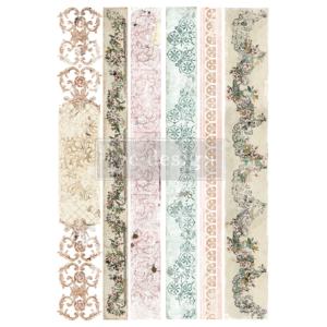 Redesign Decor Transfers® - Distressed Borders II - Total sheet size 24&quot;x35&quot;