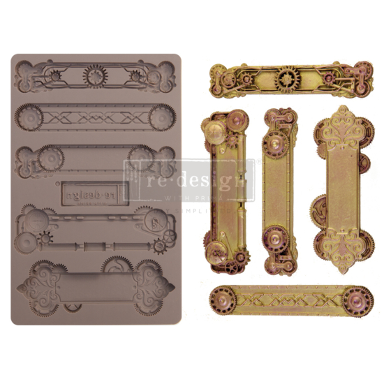 Redesign Szilikon Forma® - Steampunk Plates - 1 pc, 5"x8", 8mm vastag